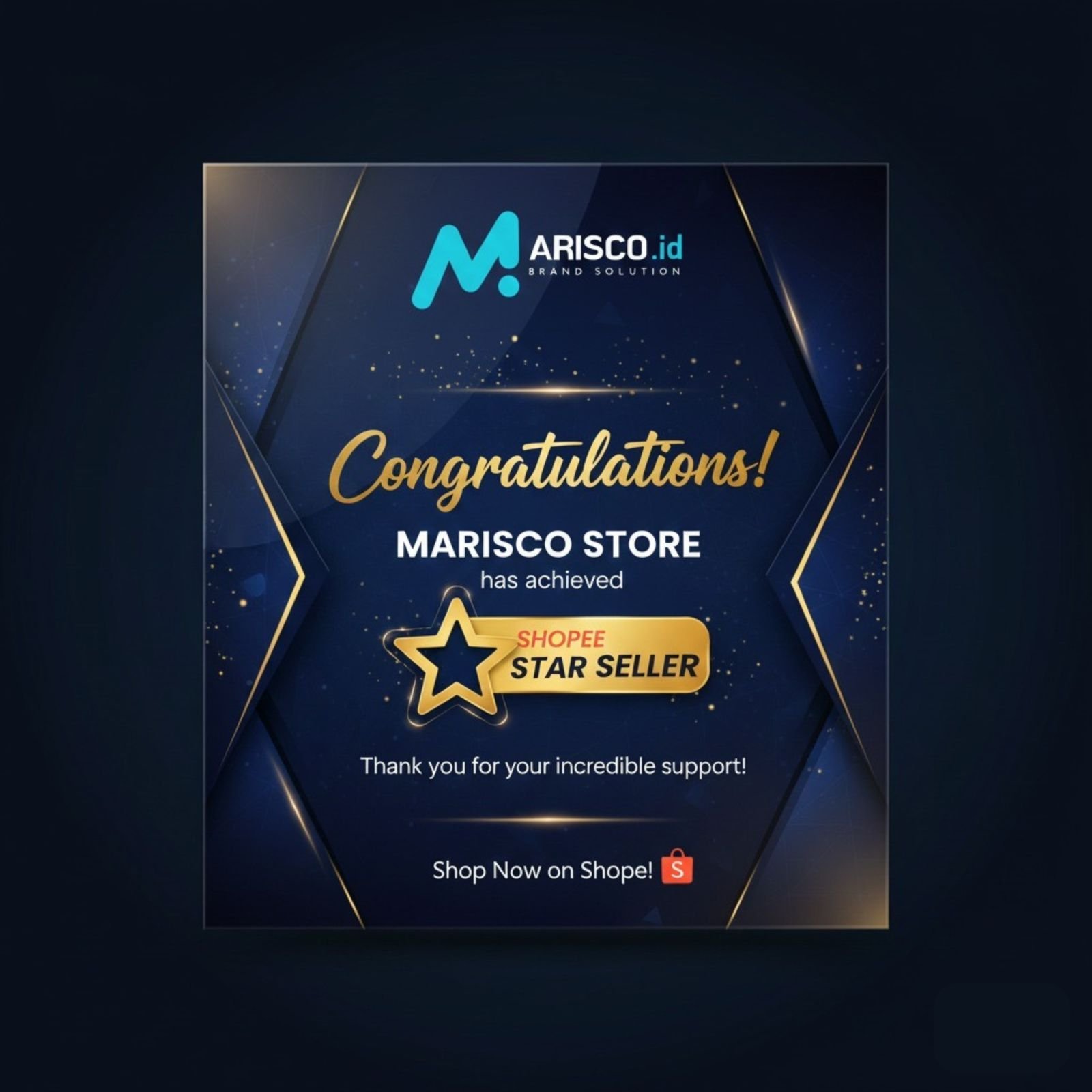Congratulations ! Marisco Store Resmi Menjadi Star Seller di Shopee